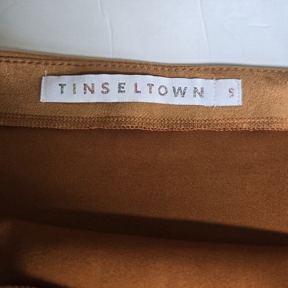 Tinseltown Tan Suede Mini Skirt.Size S - Picture 6 of 11